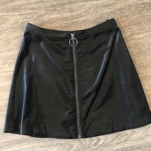 Free People Black Velvet Skirt